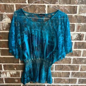 Blue Lace Women's Top